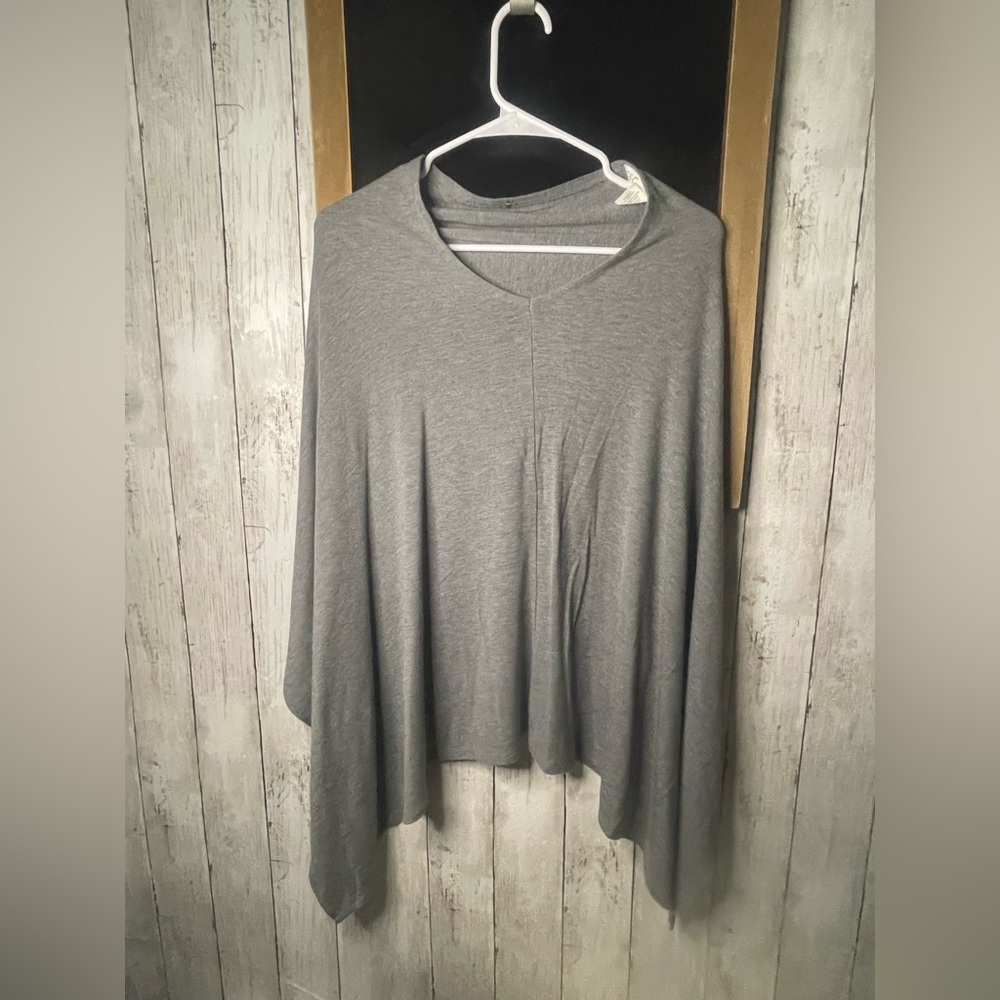 C&C CALIFORNIA Poncho Gray Pullover Cape One Size 332